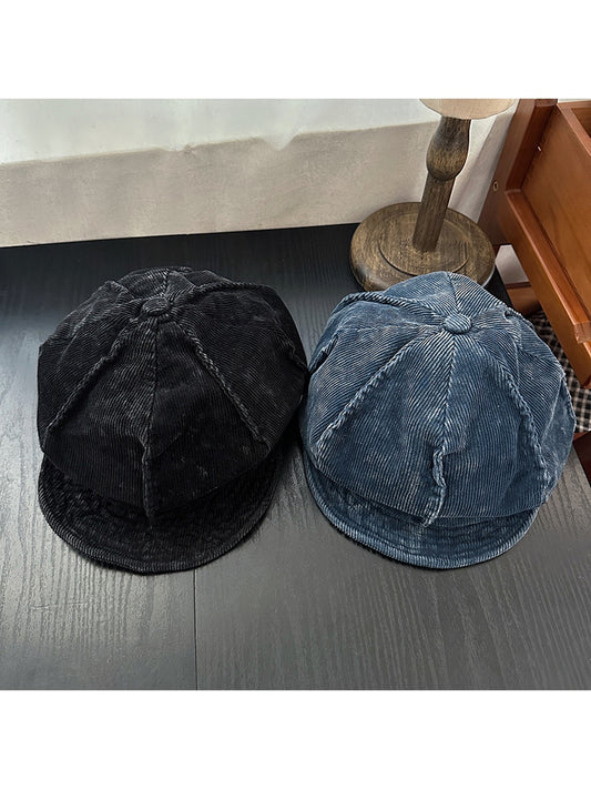 Haila - Women's Retro Solid Color Octagonal Hat