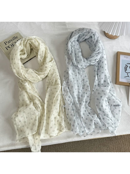 Scarvii - Lightweight Long Polka Dot Fashion Scarf