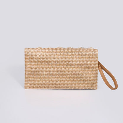 Cosbai - Elegant Boho Fringe Clutch With Wristlet Strap