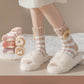 Rufia - Striped Cute Towel Socks