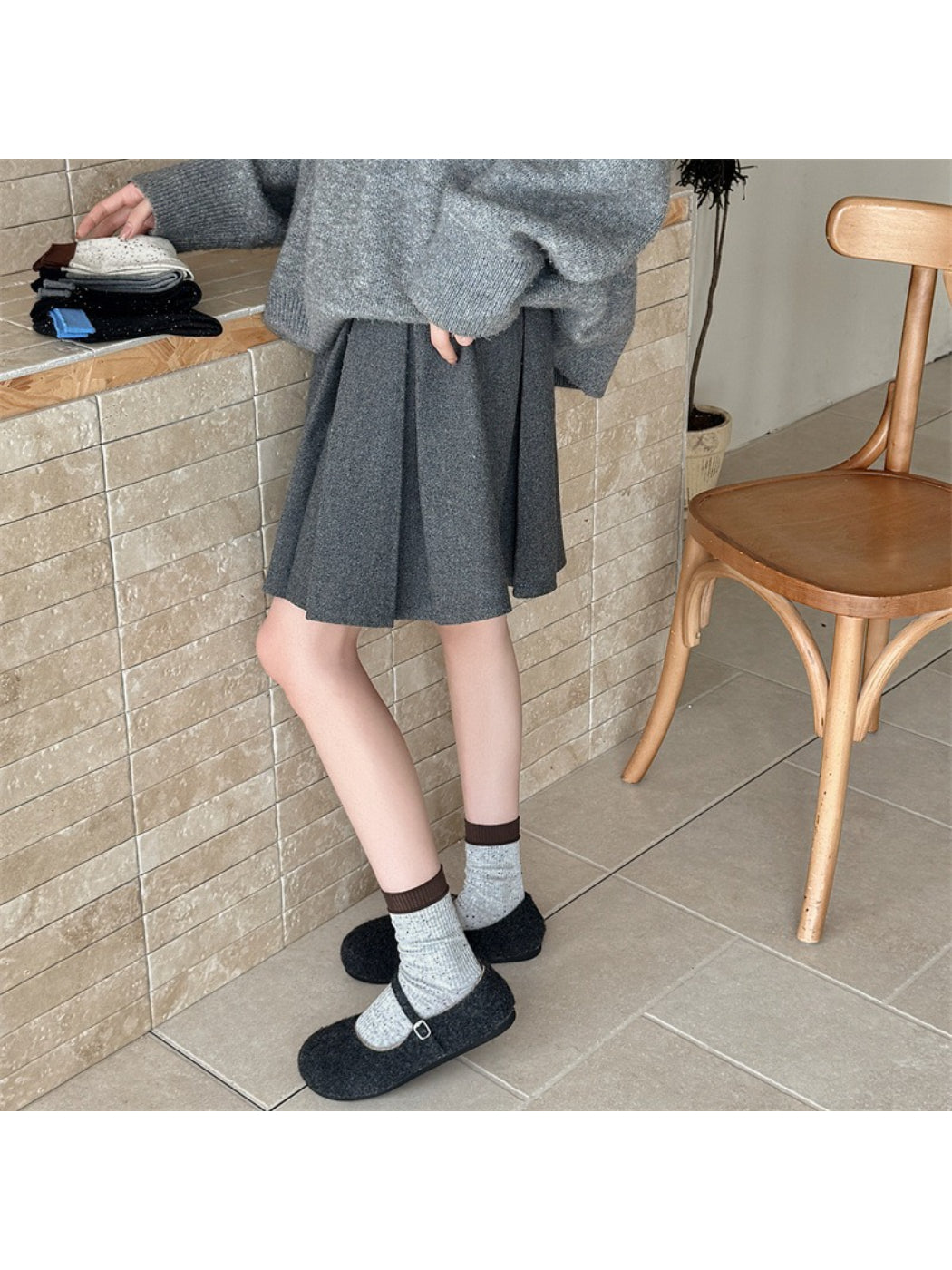 Rufia - Casual Speckled Ribbed Crew Socks product image 3