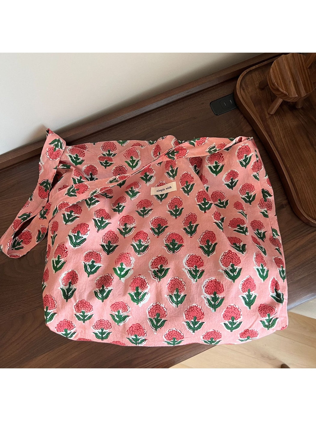 Cosbai - Floral Print Crossbody Bag