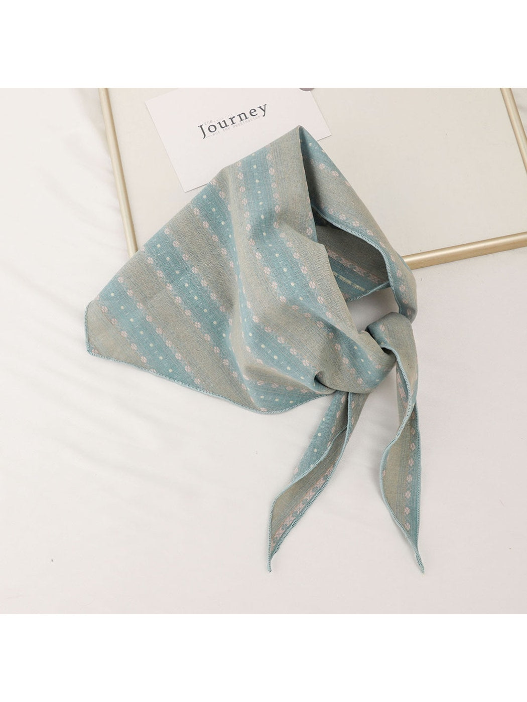 Scarvii - Pastel Floral Print Triangle Bandana