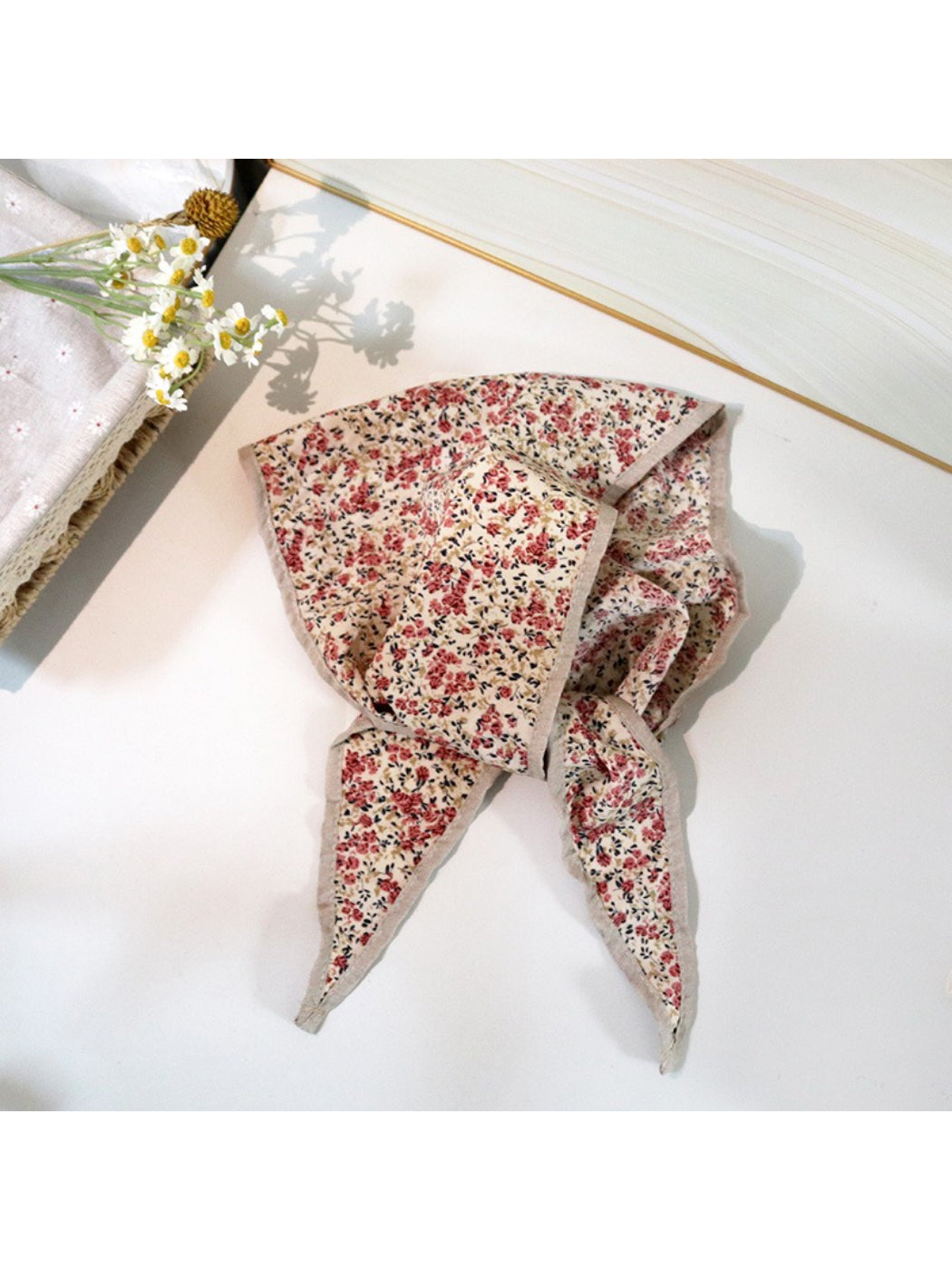 Scarvii - Floral Bandana Style Square Scarf