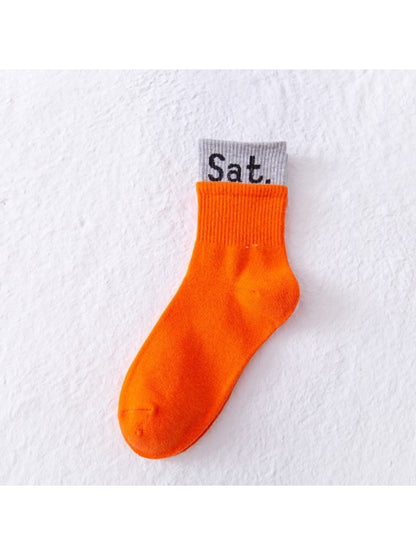 Rufia - Monday to Sunday Text Colour Crew Socks product image 10