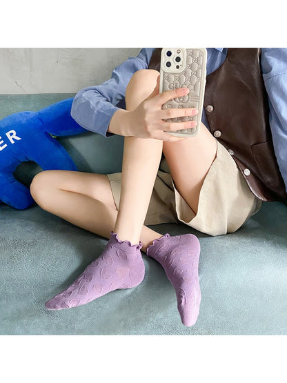 Rufia - Textured Heart Ankle Socks product image 2