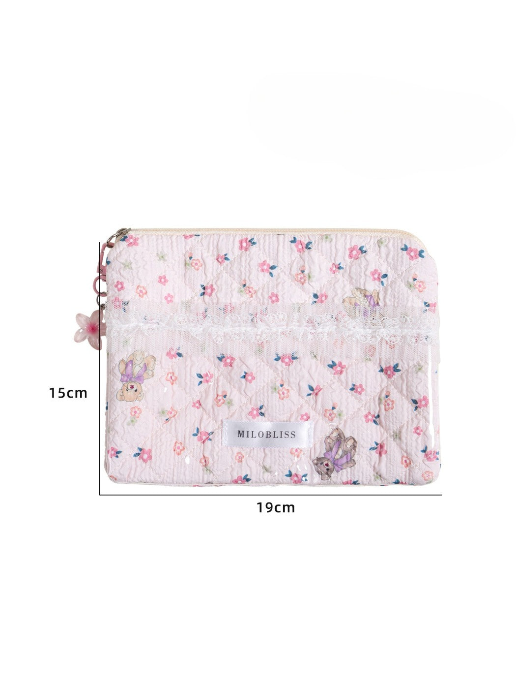 Cosbai - Soft Floral Lace Makeup Bag Mini Pouch detail view 3