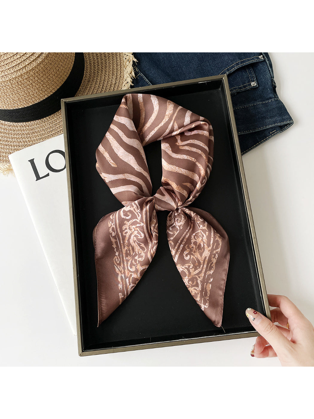 Scarvii - Zebra Print Square Scarf