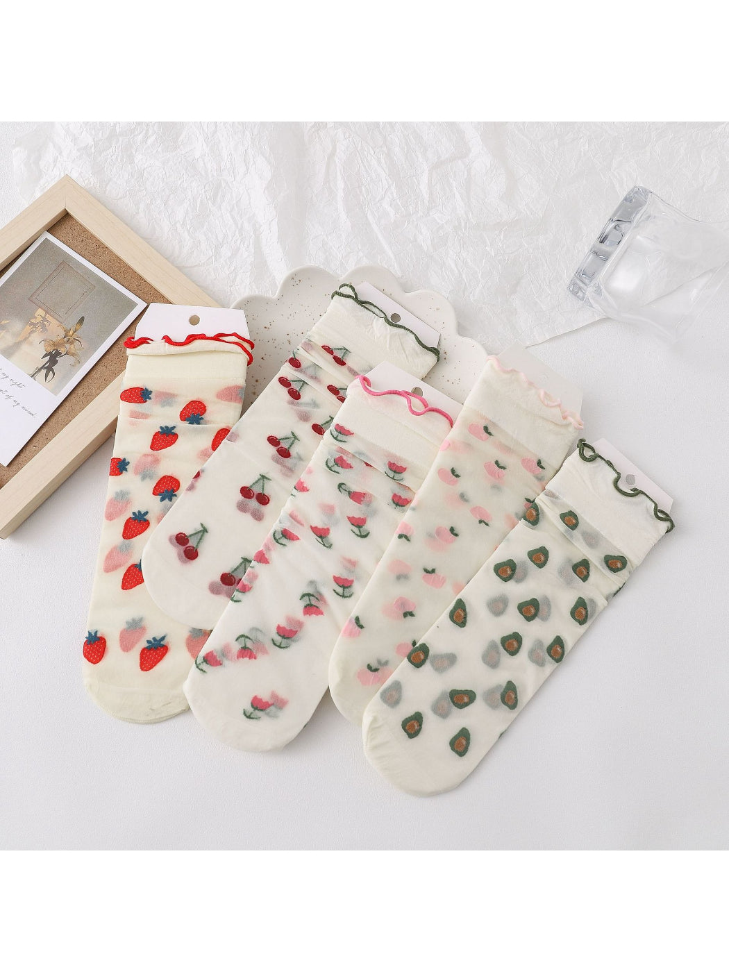 Rufia - Sheer Fruit Crew Socks product image 1