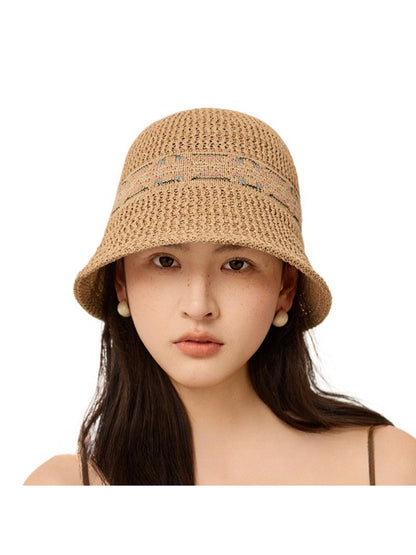 Haila summer hat on model with casual summer outfit in natural light