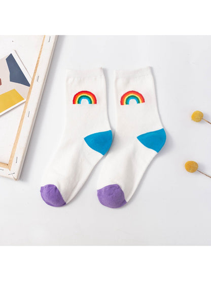 Rufia - Joyful Color Block Crew Socks