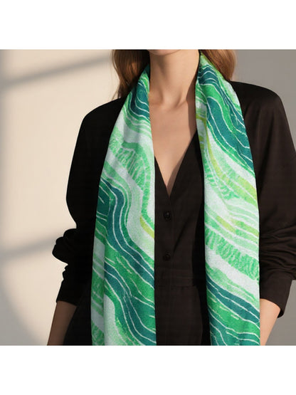 Scarvii - Striped Ripple Pattern Fashion Scarf