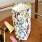 Close-up of Cosbai Wildflower Cosmetic Bag showing detailed wildflower design