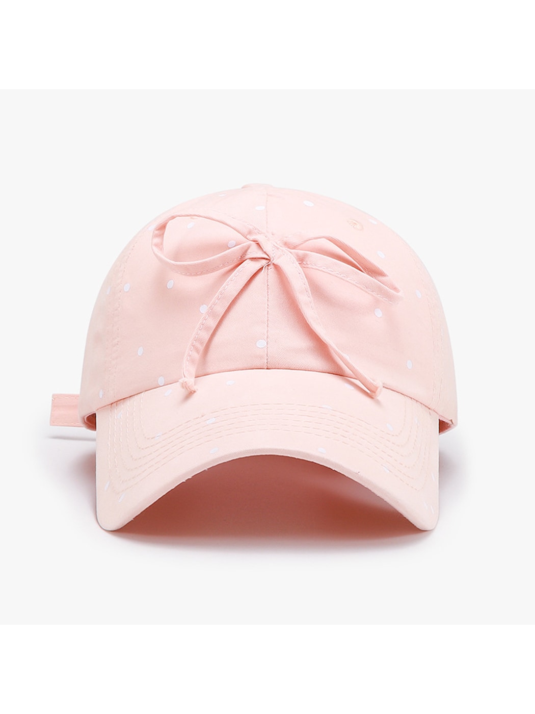 Haila - Round Crown Bow Accent Baseball Cap