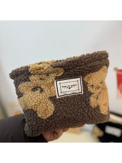 Cosbai - Cozy Teddy Zip Pouch