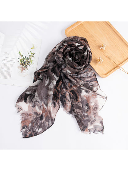Scarvii - Earth Tone Abstract Print Scarf