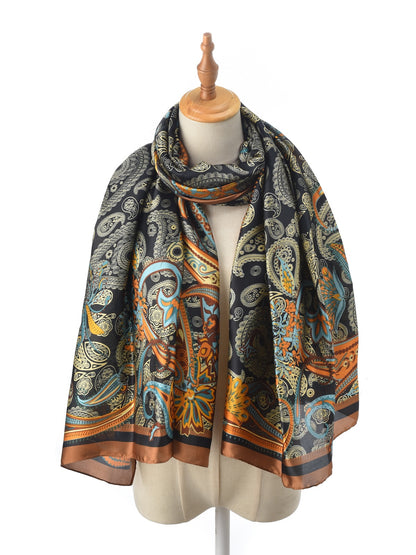 Scarvii – Abstract Paisley Print Long Scarf