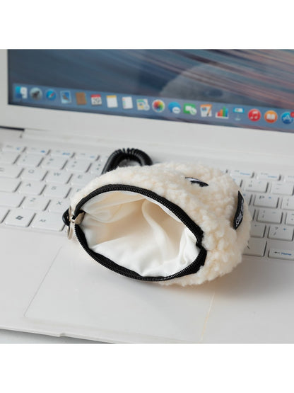 Cosbai - Cute Cartoon Plush Triangle Zipper Coin Purse