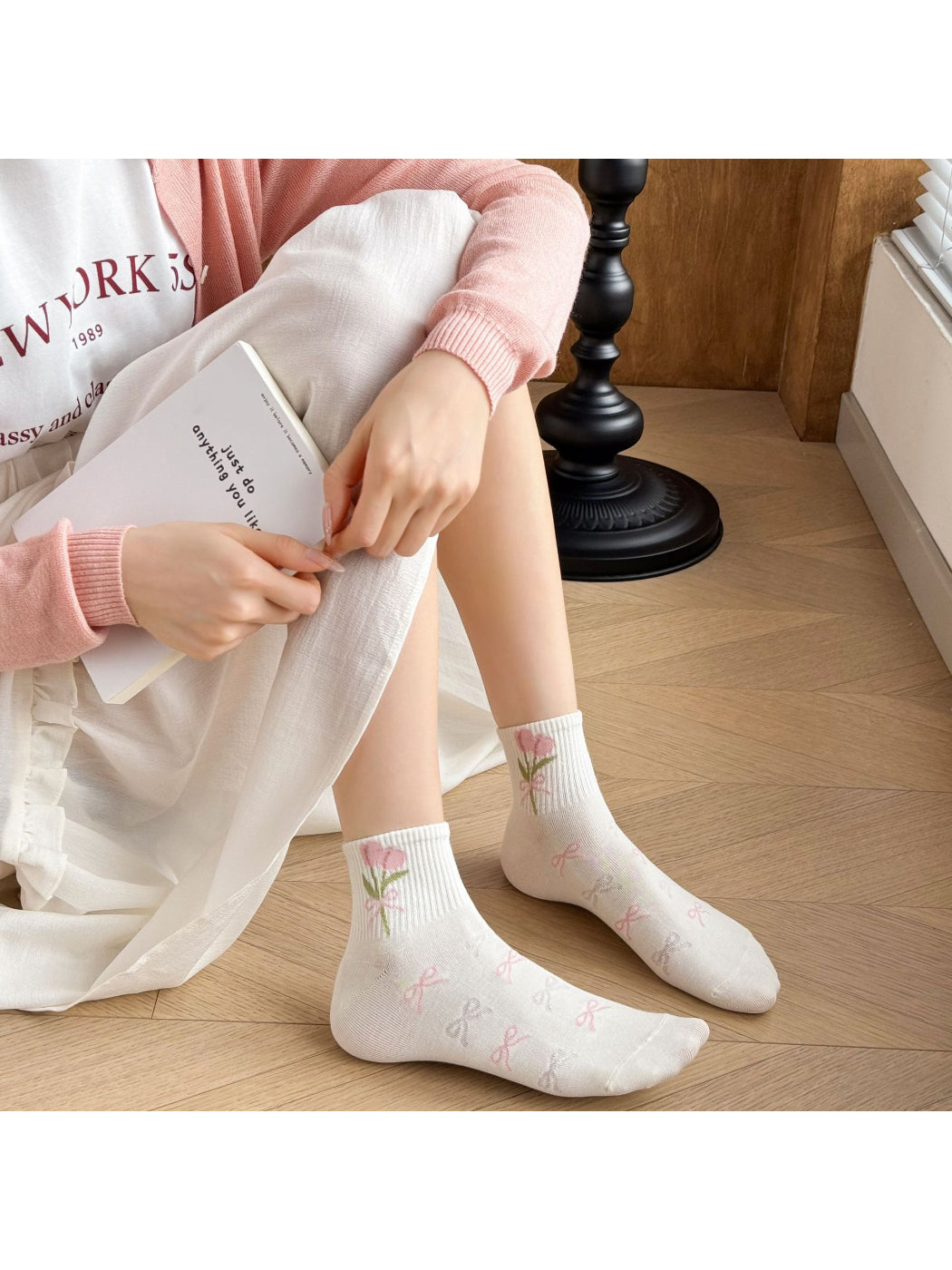 Rufia - Sweet Floral Bow Ankle Socks product image 2