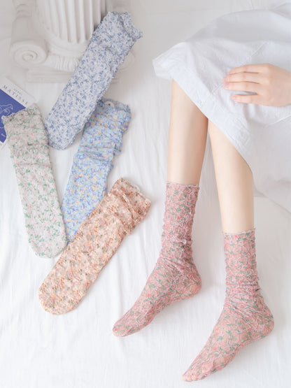 Rufia - Ditsy Floral Sheer Socks