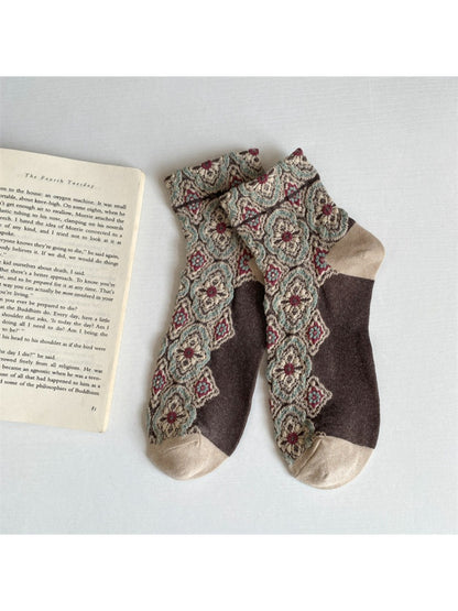 Rufia - Floral Tapestry Crew Socks