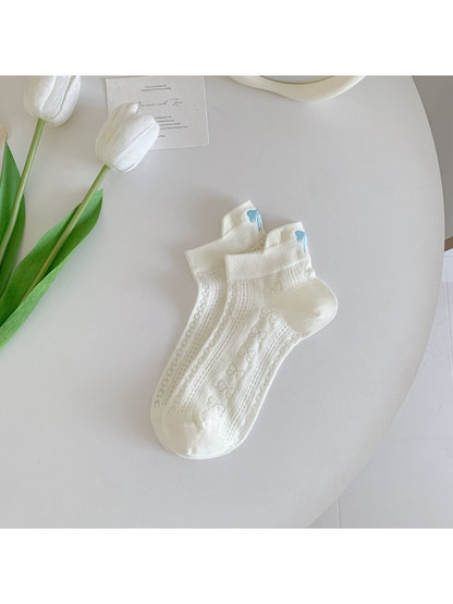 Rufia - Bow Pattern Ribbed Soft Ankle Socks product image 6