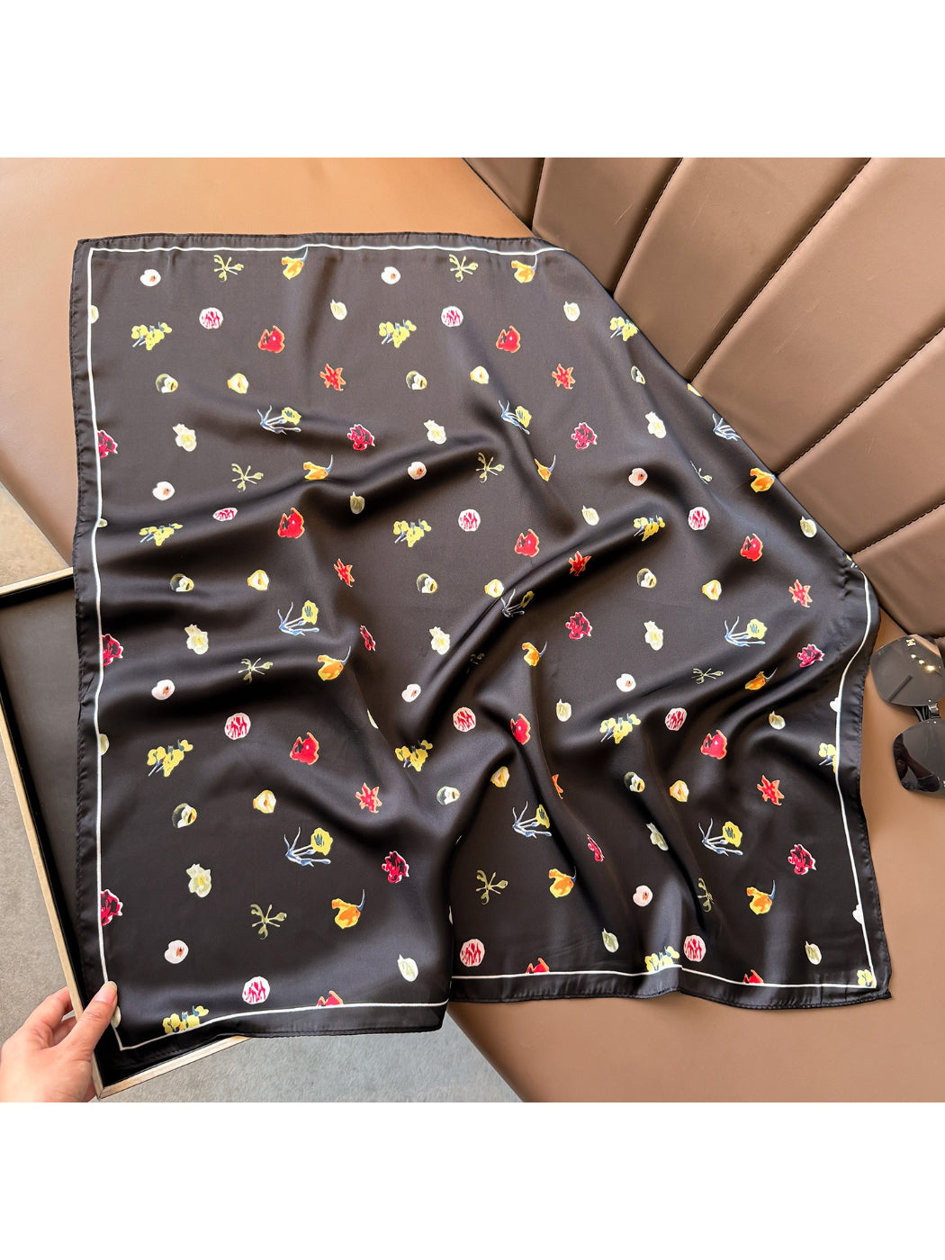 Scarvii Scattered Floral Square Scarf