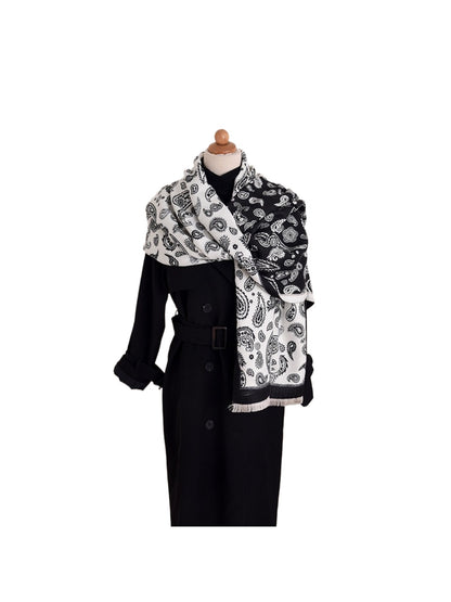 Scarvii - Paisley Print Wrap Scarf
