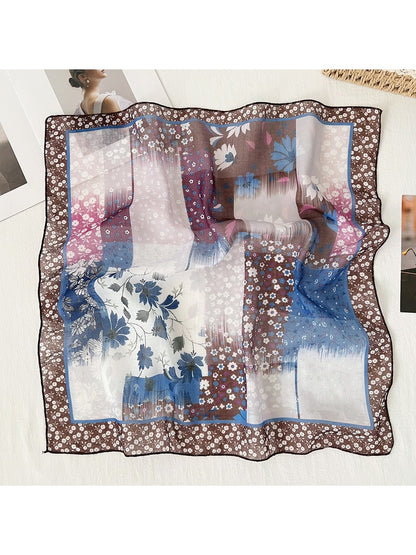 Scarvii - Plant Floral Retro Styling Square Scarf