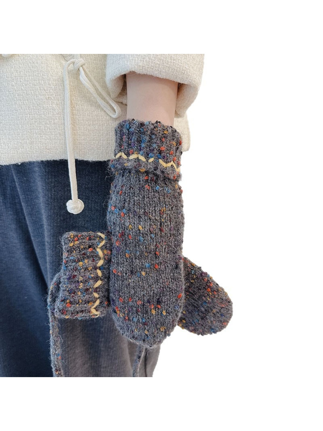 Gloving - Speckled Knit Winter Mittens