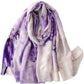 Scarvii - Gradient Style Scarf with Iris Print
