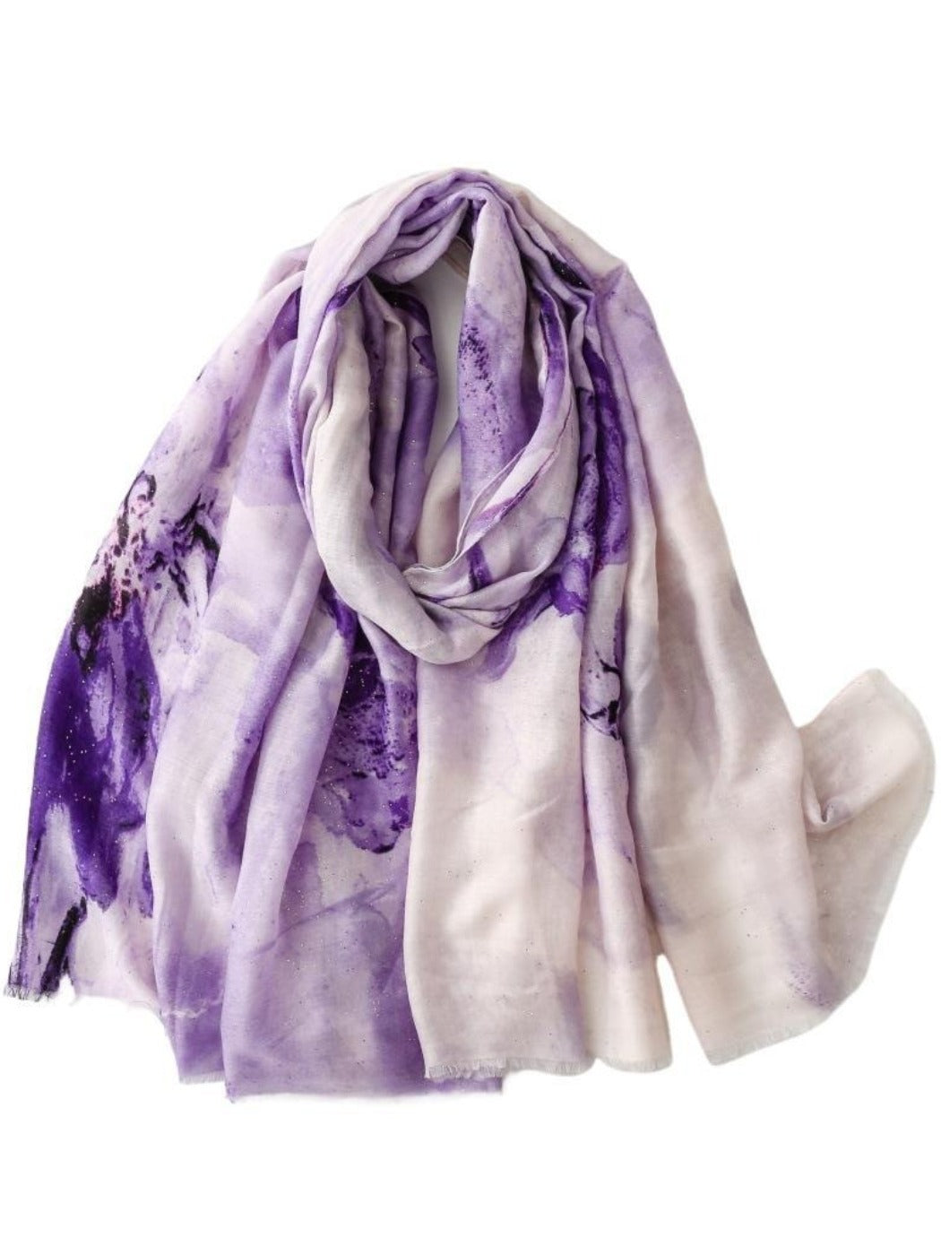 Scarvii - Gradient Style Scarf with Iris Print