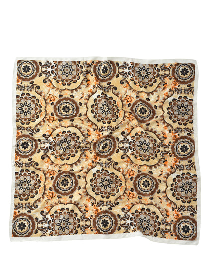 Scarvii - Floral Print Square Scarf