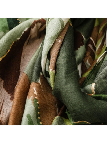 Scarvii - Abstract Botanical Brush Print Scarf