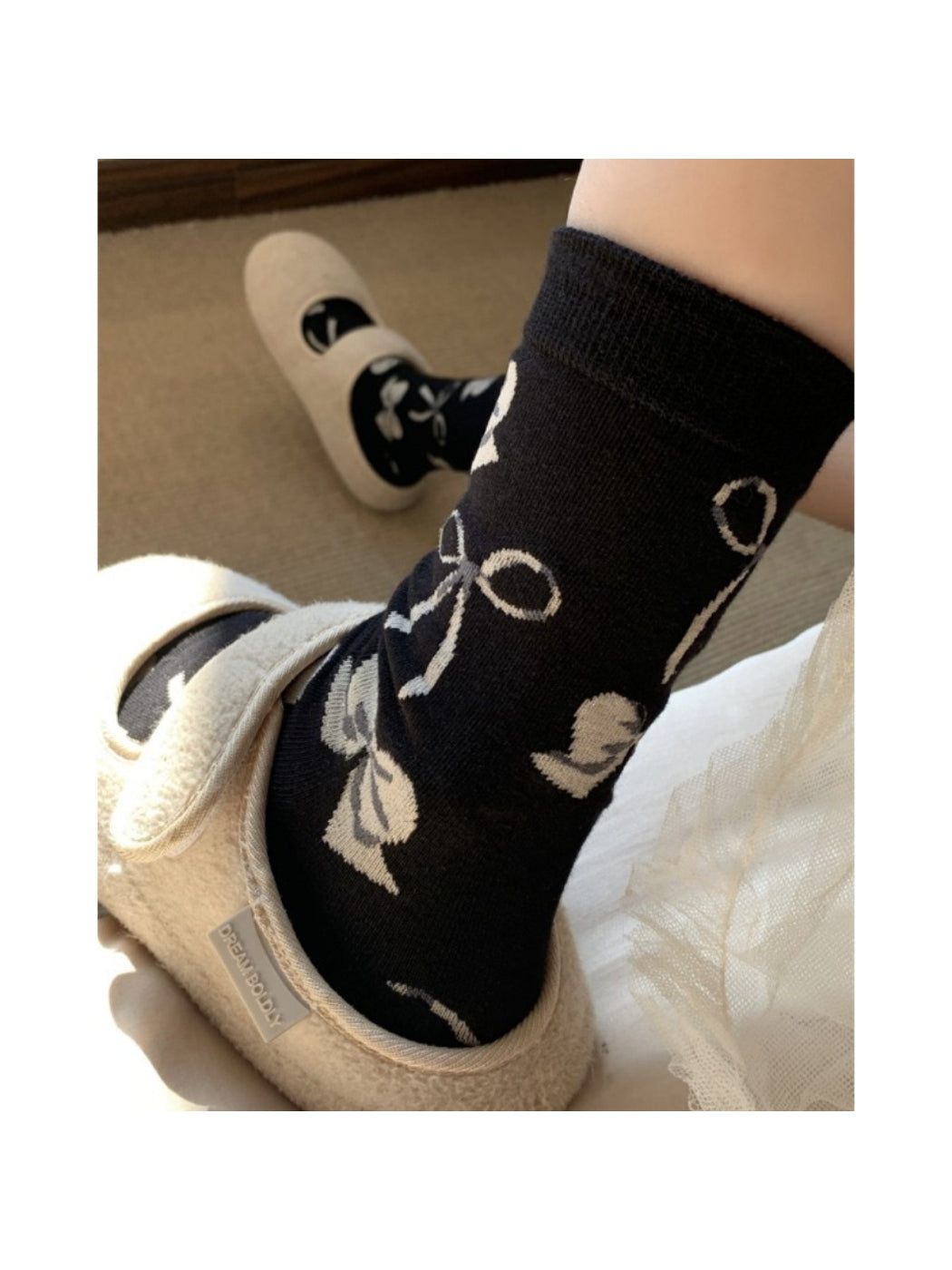 Rufia - Bow Pattern Crew Socks