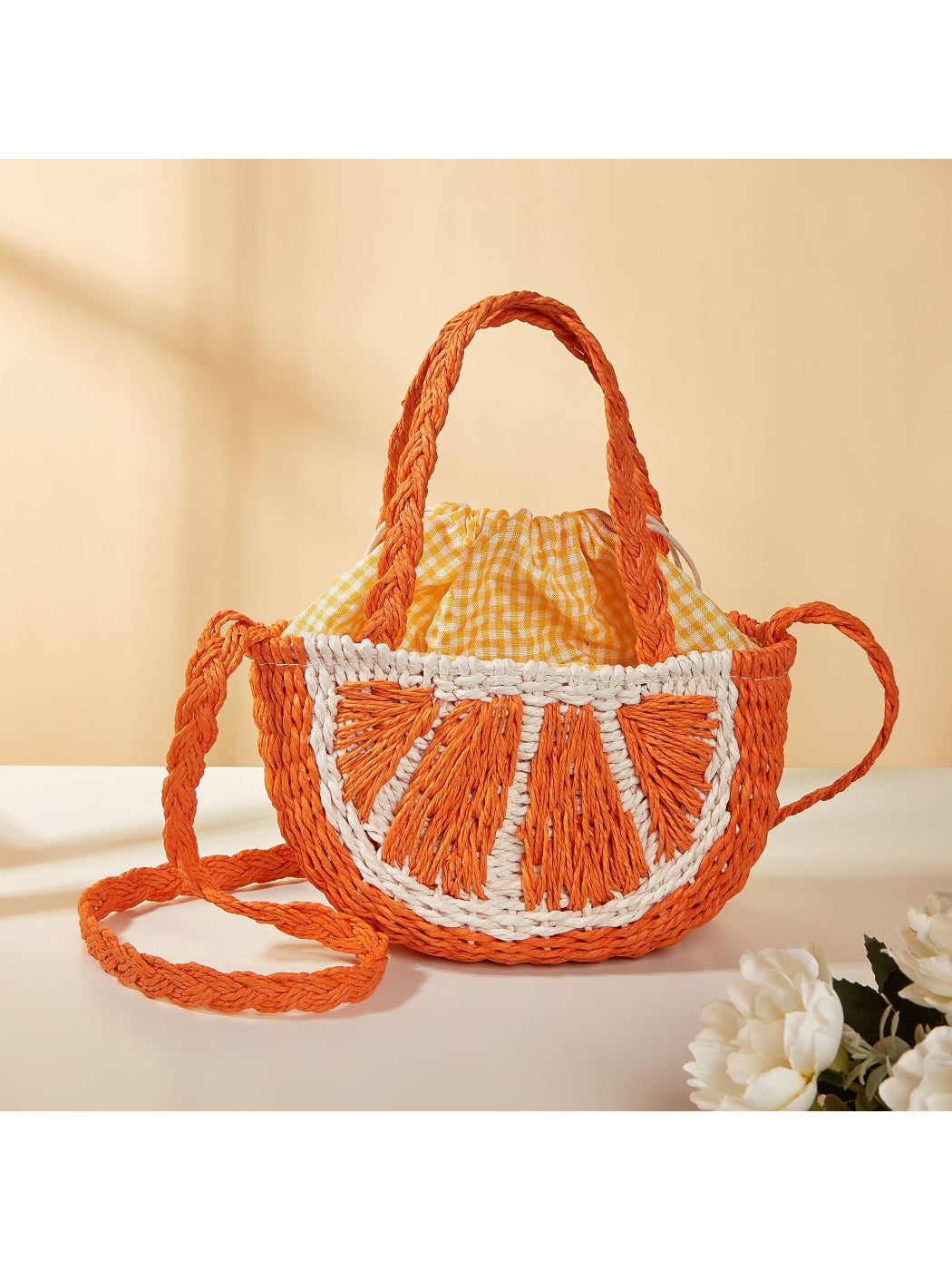 Cosbai - Fruit Slice Straw Tote Bag - image 2