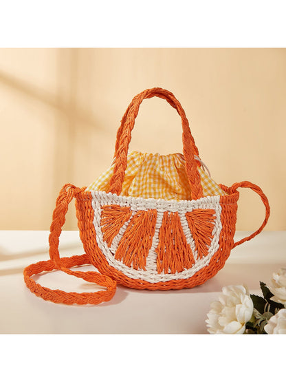 Cosbai - Fruit Slice Straw Tote Bag - image 2
