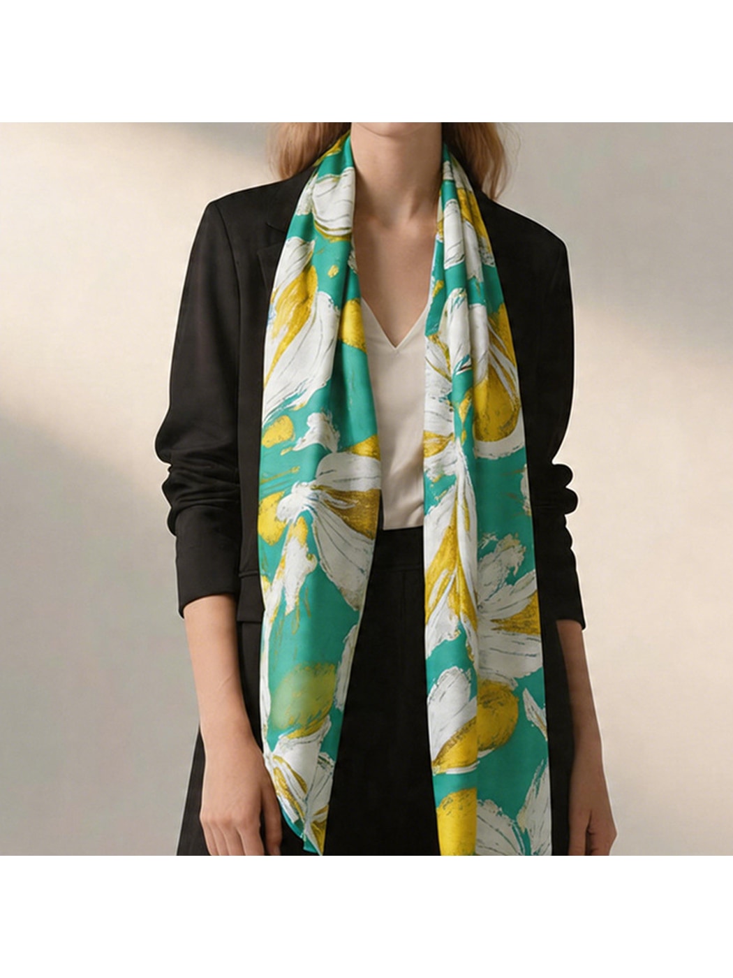 Scarvii - Vibrant Geometric Print Elegant Scarf