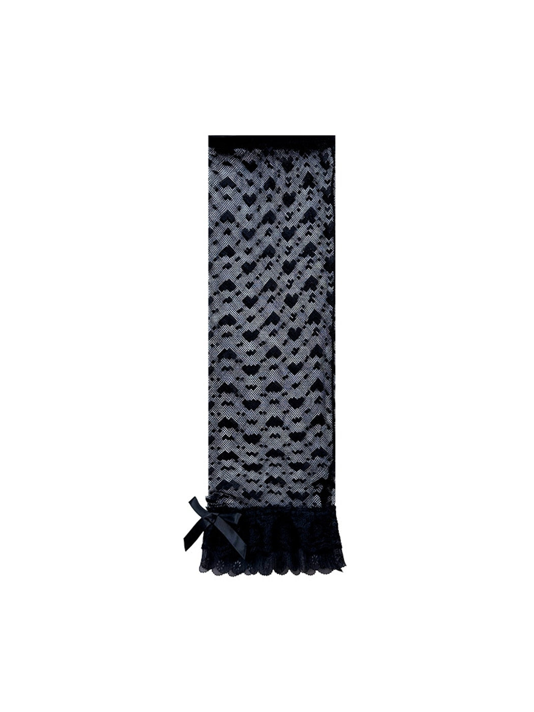 Cozyra - Heart Pattern Sheer Lace Leg Warmers