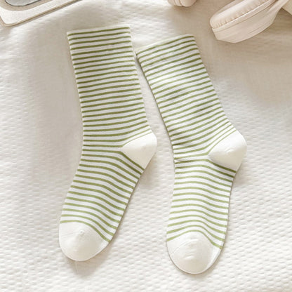Rufia - Colorful Striped Mid-Calf Socks