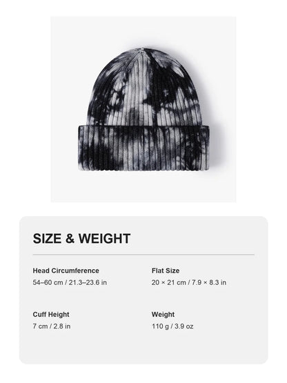 Haila - Tie-Dye Ribbed Cuffed Knit Beanie