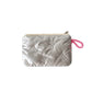 Cosbai - Quilted Heart Pattern Zip Pouch Bag