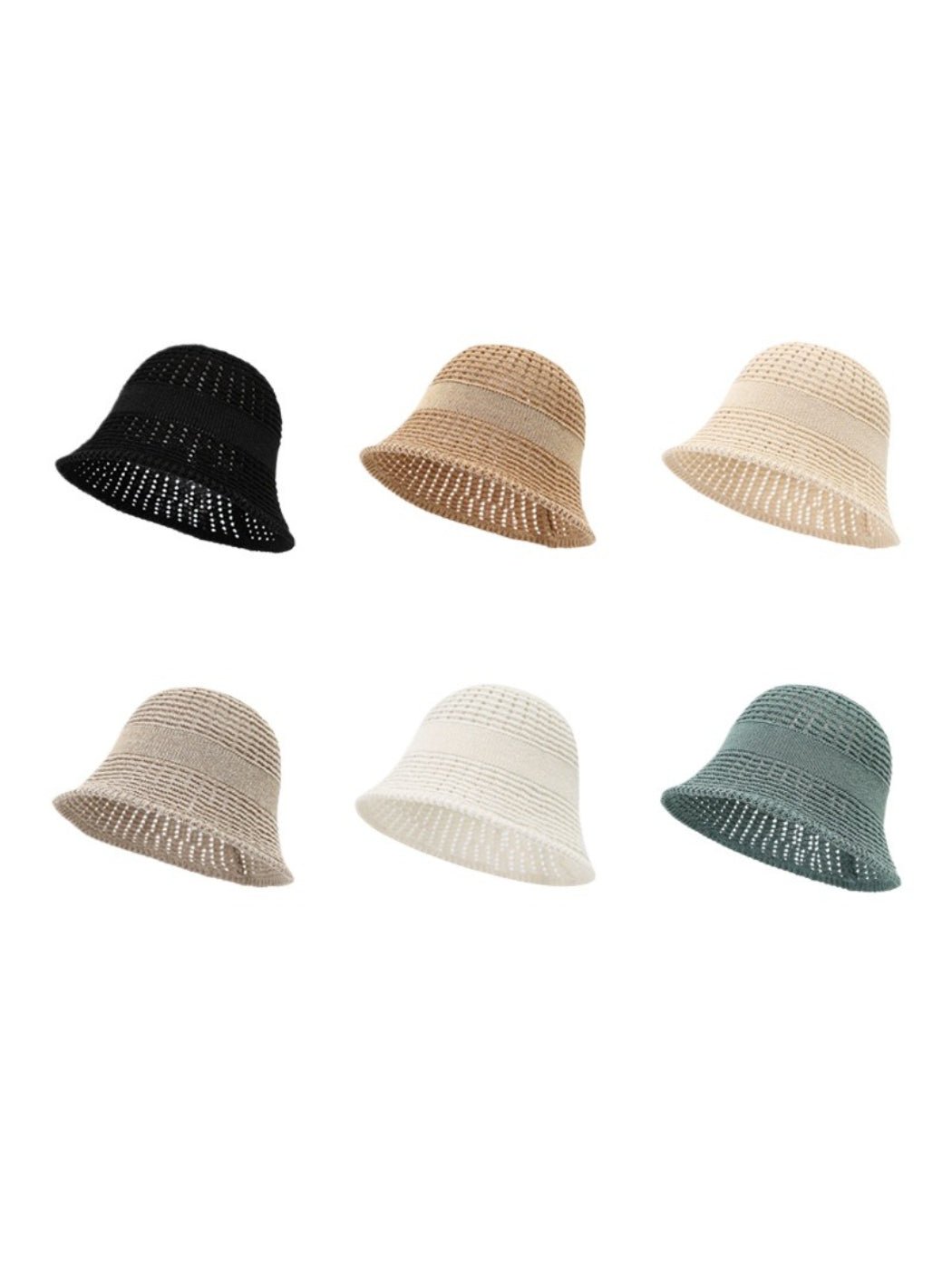 Haila minimal woven bucket hat with band detail front view