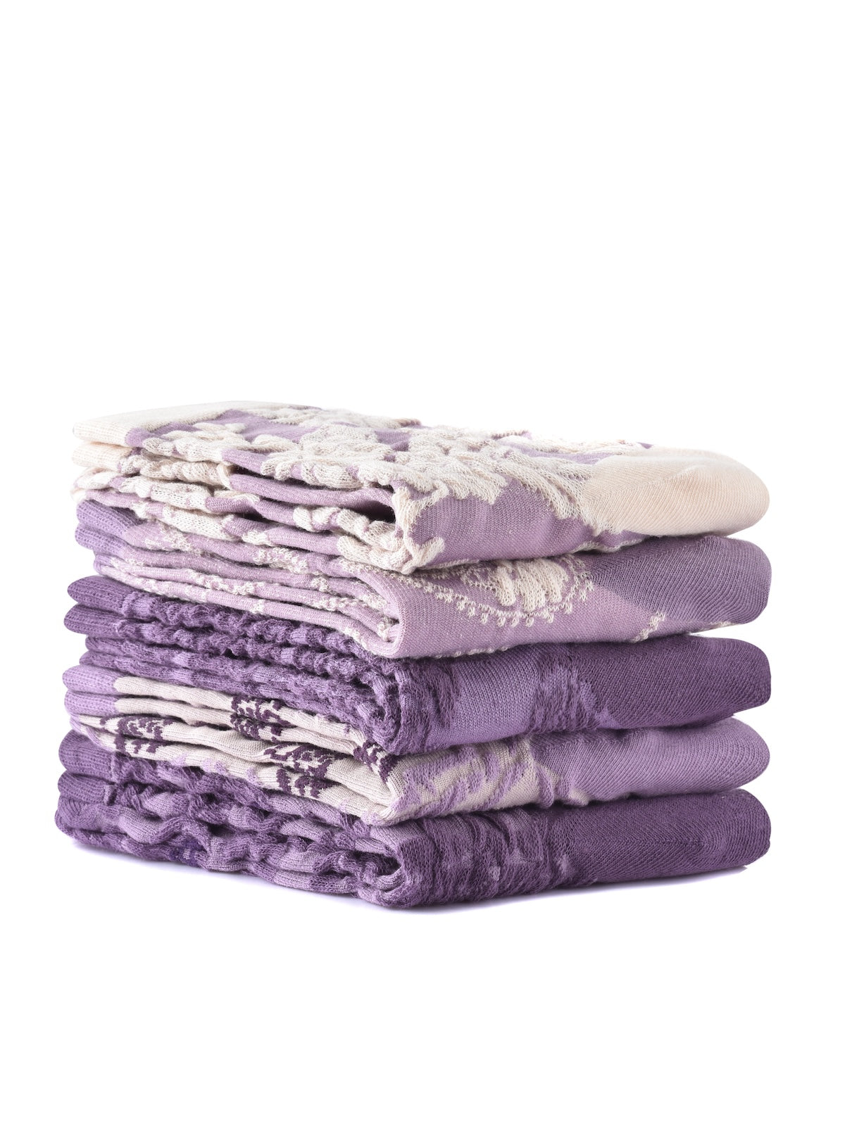 Rufia - Purple Embossed Women's Socks