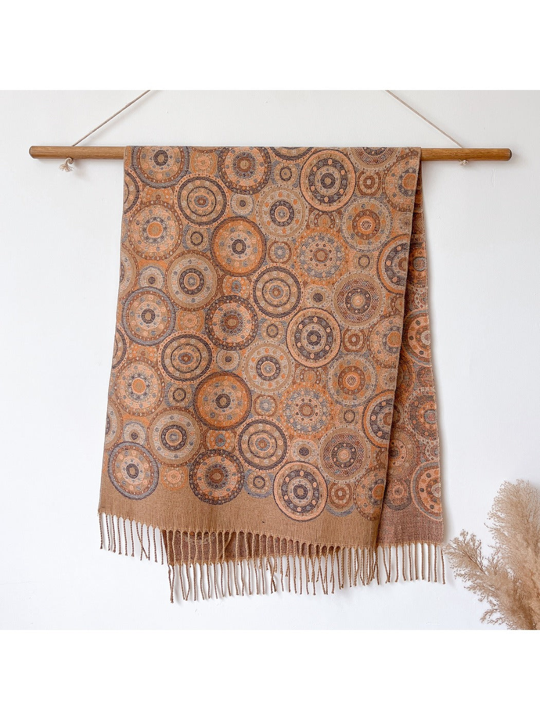 Scarvii – Circle Pattern Fringe Scarf & Wrap
