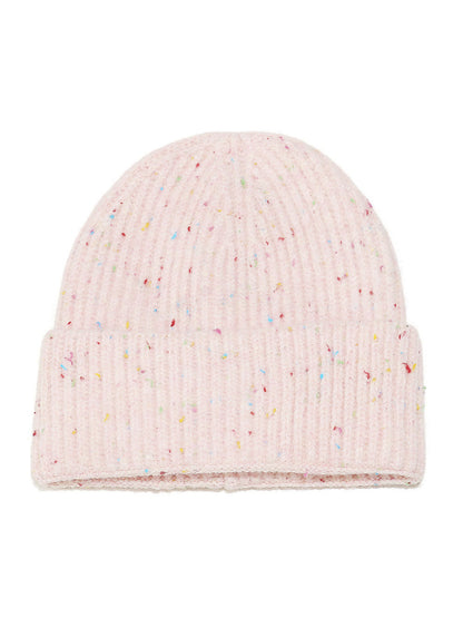 Haila Speckled Ribbed Knit Beanie