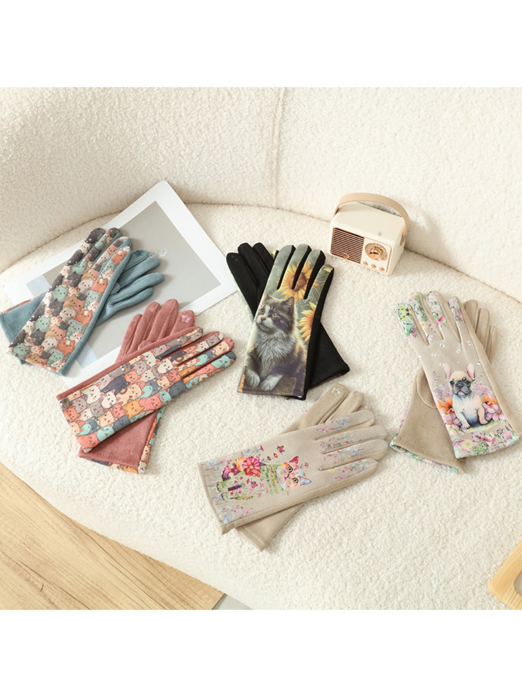 Gloving – 3D Cat Print Touchscreen Winter Gloves