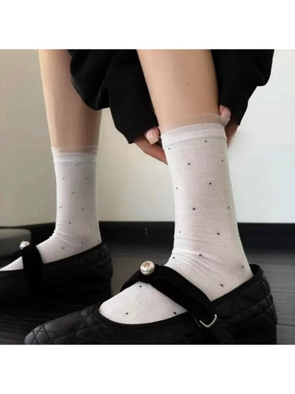 Rufia - Retro Dot Women's Crew Socks