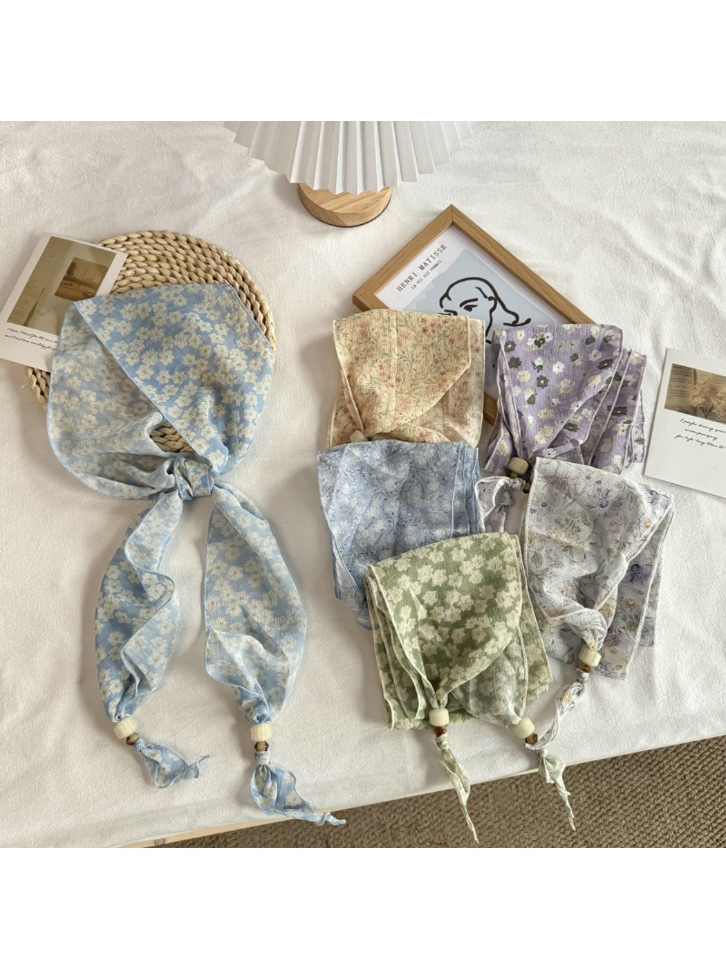Scarvii - Pastoral Floral Print Elegant Scarf