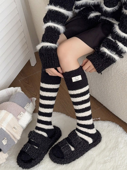 Rufia - Plush Striped Sleep Socks